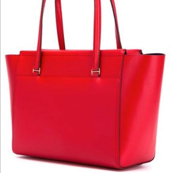 Tory Burch Parker Red Cardamom Tote - Picture 3 of 4